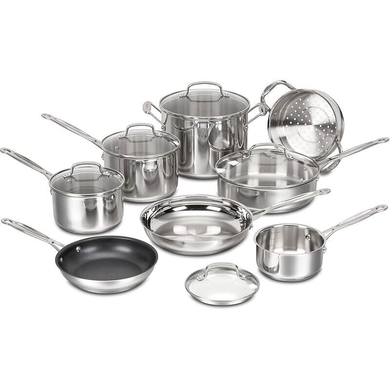 Top-Rated Cuisinart Chef's Classic Stainless Cookware 13-Piece Set
