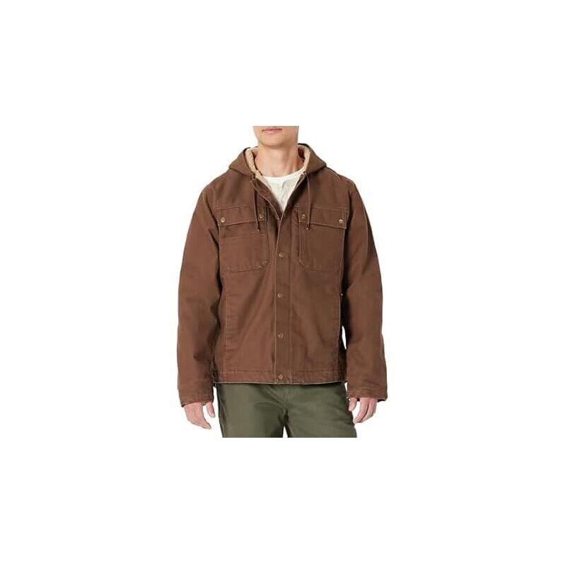 Amazon Basics Men's Insulated Relaxed Fit Hooded Jacket - Durable and Warm
