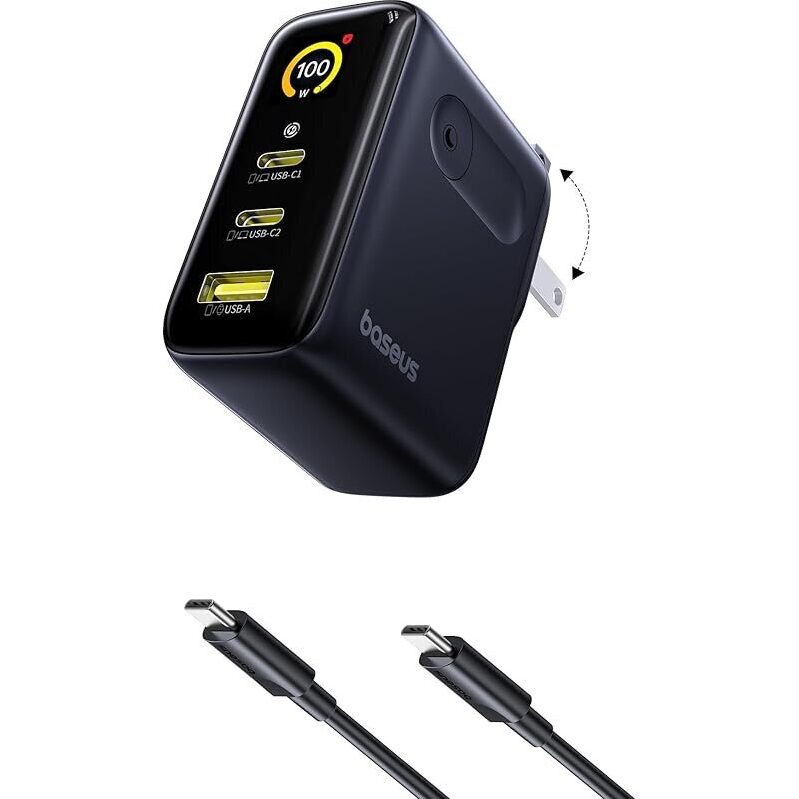 Baseus Picogo 100W USB C Charger with 3-Port Fast Charging