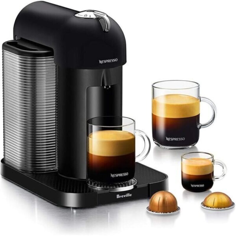 Nespresso Vertuo Coffee and Espresso Maker by Breville - Matte Black, 400 mL