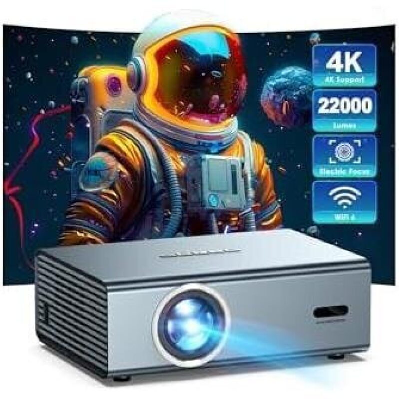 4K WiFi 6 Bluetooth 5.3 Auto-Correcting Projector - 57% Discount