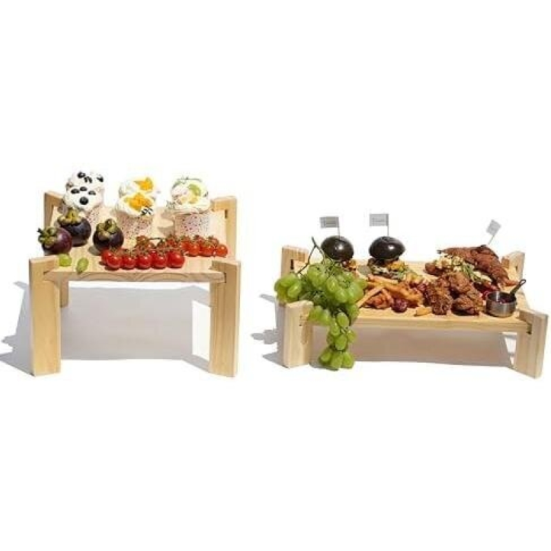 2-Piece Wooden Serving Trays - Perfect for Home Parties