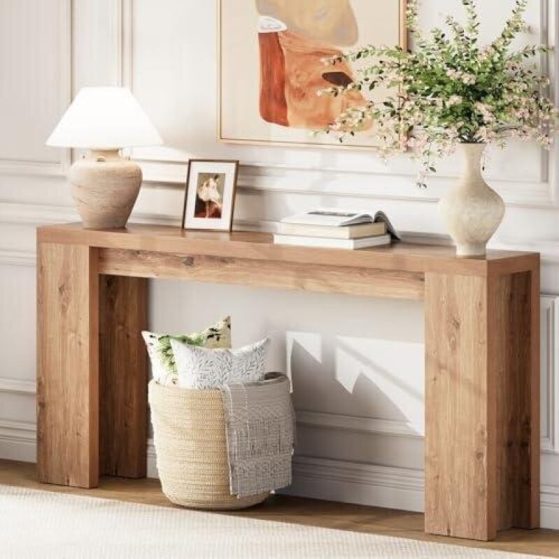 70.9-Inch Wooden Narrow Side Table - 50% OFF