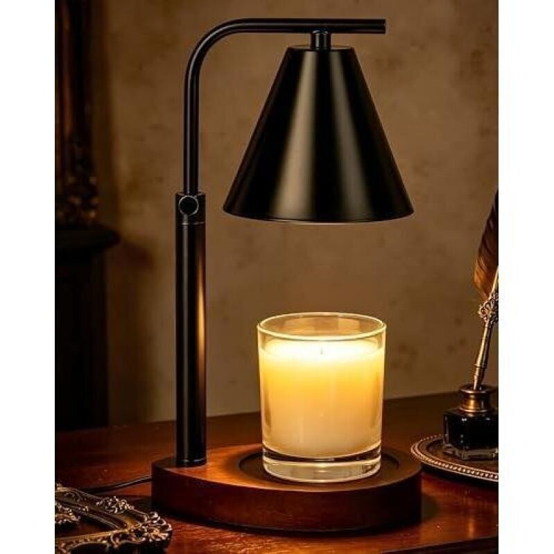 Marycele Black Candle Warmer Lamp with Timer 50% OFF - Perfect for Cozy Ambiance