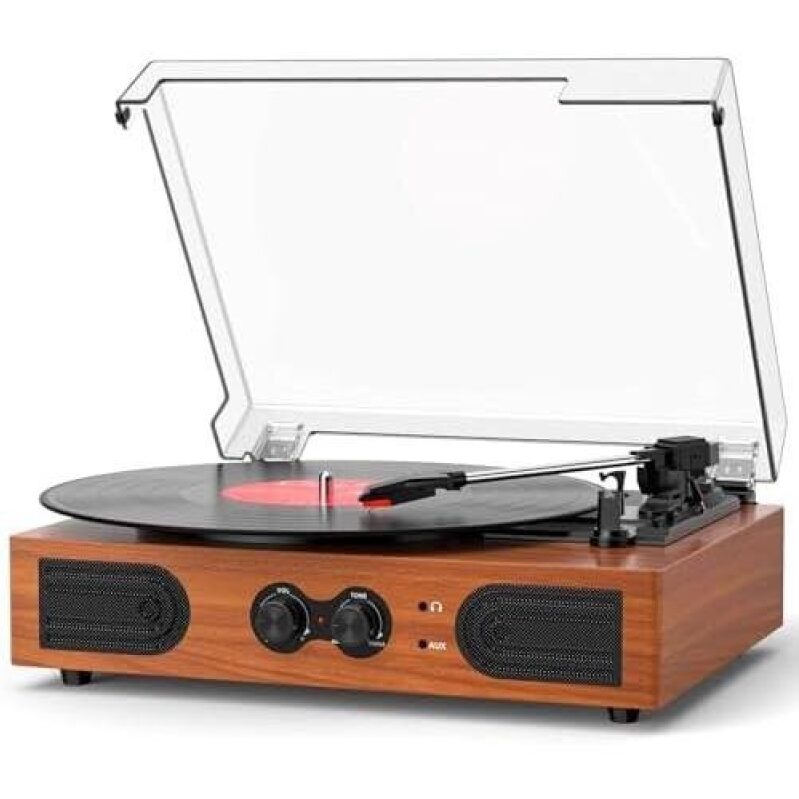 Vinyl Record Player with Built-in Stereo Speakers 50% OFF - Ultimate Audio Experience