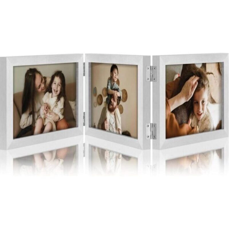Affordable Tri-Fold Photo Frame - Premium Wooden Construction