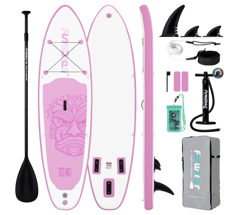 Affordable FunWater Inflatable Stand-Up Paddleboard with Accessories