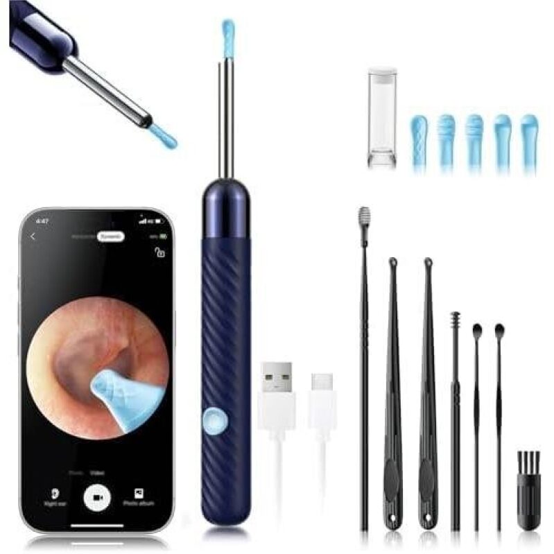Leptor 7-Piece Ear Wax Removal Kit with 1080P Camera - 64% OFF