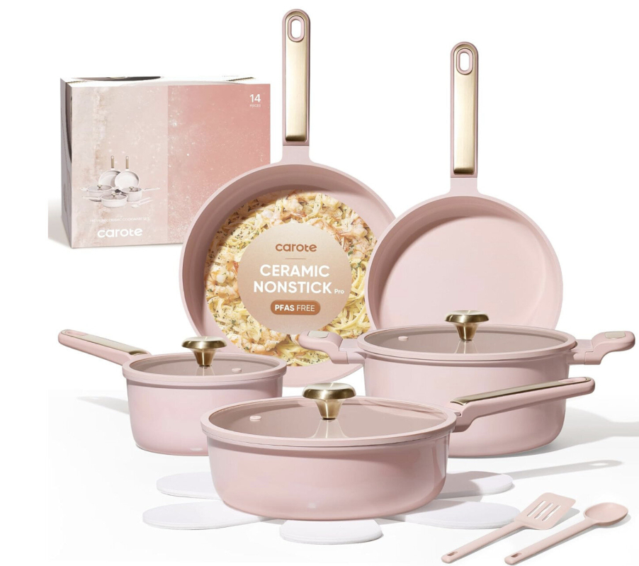 Elevate Your Cooking with CAROTE Ceramic Nonstick 14-Piece Set