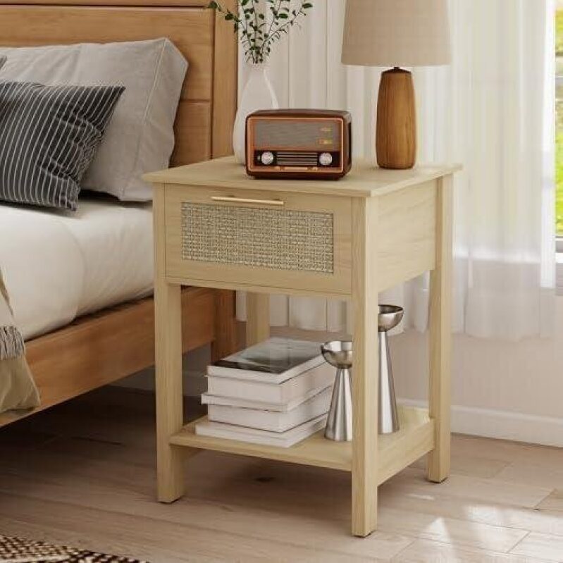 Elegant Wooden Nightstand with 50% Discount