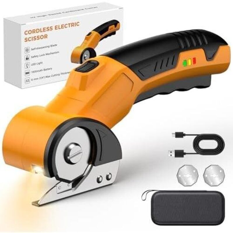 Powerful Cordless Electric Scissors with Self-Sharpening Blade - 52% Off!