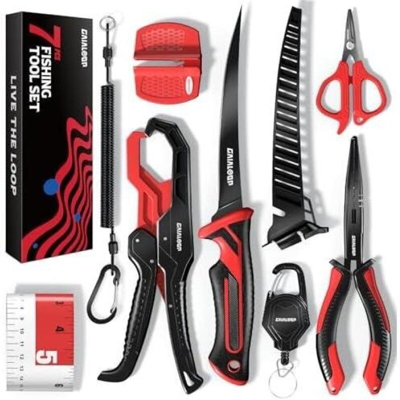 7-Piece Multi-Function Fishing Tool Set - Ideal for Freshwater and Saltwater Fishing