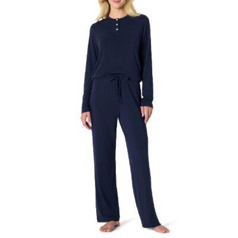 Amazon Essentials Women's Long Sleeve Henley Pajama Set