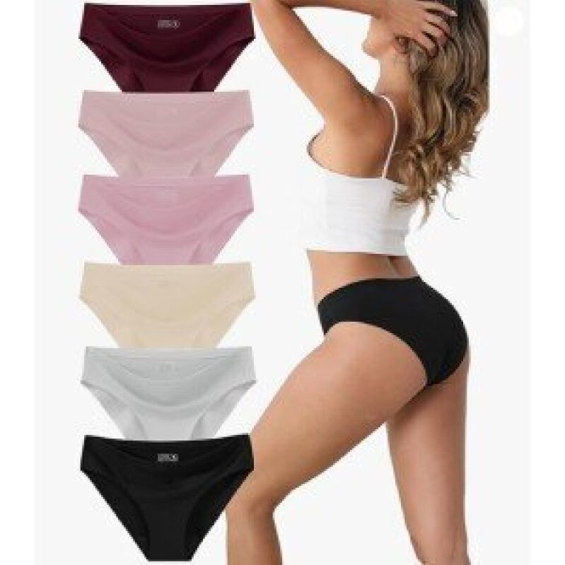Wayiqe Women's Seamless Elastic Underwear - 6 Pack