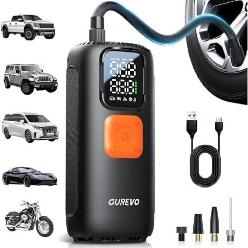 Portable Air Pump with Digital Display - 50% Discount