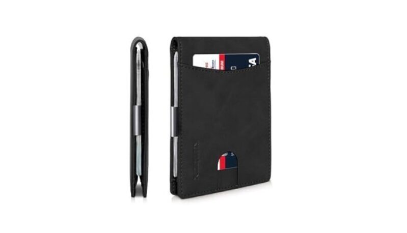 Slim Money Clip Wallets for Men - RFID Blocking, Minimalist Design, Premium Leather