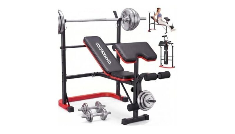 OPPSDECOR Adjustable Weight Bench: Full Body Strength Training at Home
