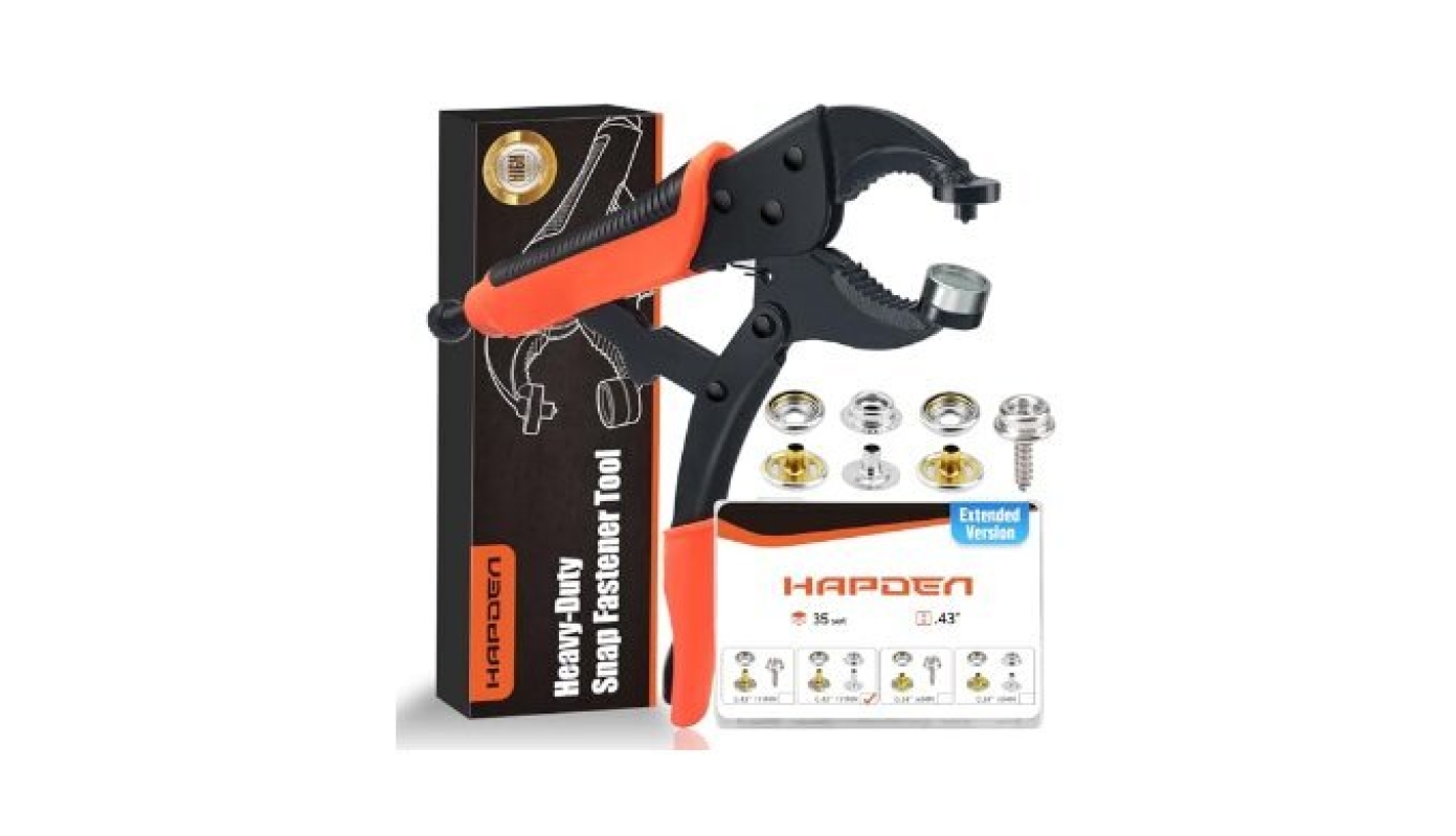 Heavy-Duty Snap Fastener Tool Kit with 35 Sets Extended Canvas Snaps - Cost-Efficient Snap Set