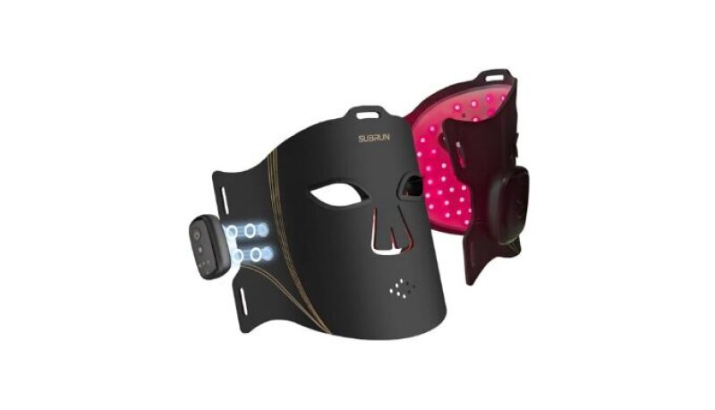 SUBRUN Red Light Therapy Mask: FDA-Cleared, Full Face Coverage, 336 LEDs, 4 Modes, Rechargeable, Cordless