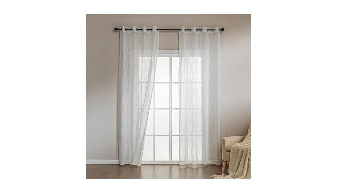Amazon Basics Sheer Curtains - Light Filtering Drapes for Living Room and Bedroom