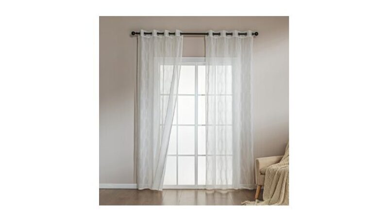 Amazon Basics Sheer Curtains - Light Filtering Drapes for Living Room and Bedroom