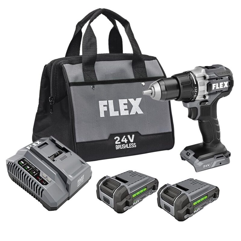 FLEX 24V Brushless Cordless 1/2-Inch 750 In-Lbs Drill Driver Kit