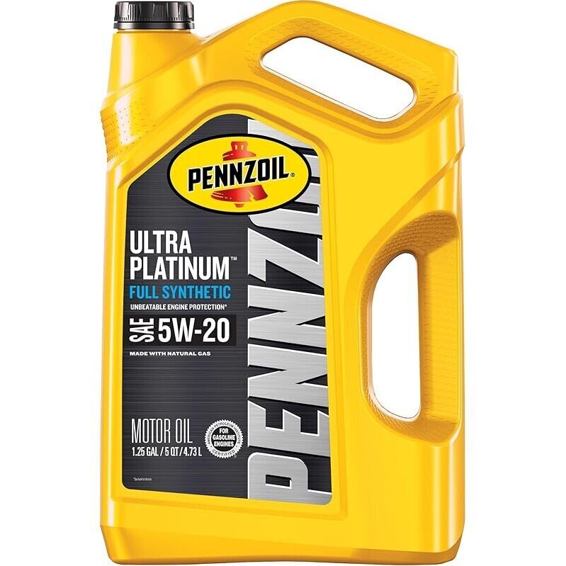 Pennzoil Ultra Platinum Full Synthetic 5W-20 Motor Oil, 5 Quart