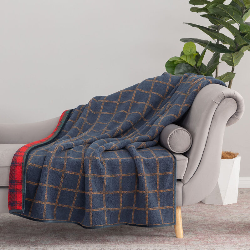 Reversible Printed Hampshire Throw - Dual-Sided Design