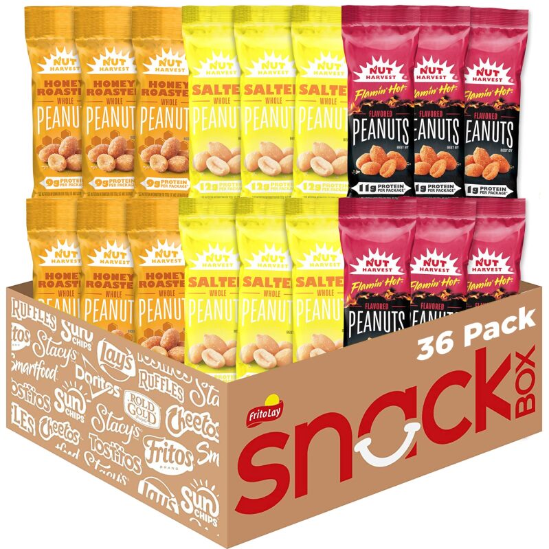 36pk Nut Harvest 3 Flavor Peanuts Variety Pack - Ultimate Snacking