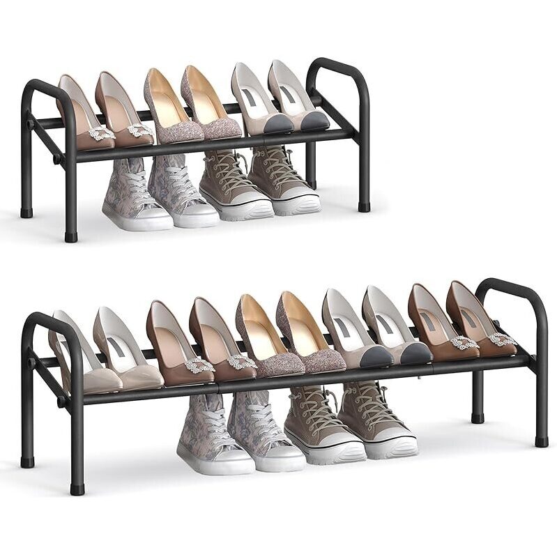 Expandable Shoe Rack for 10 Pairs - Easy Assembly