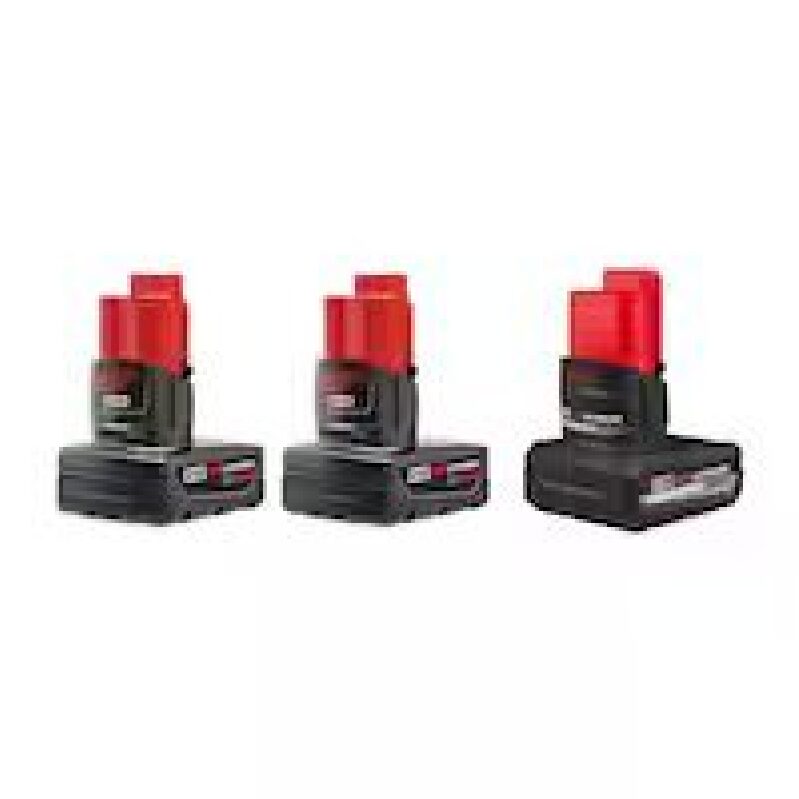Milwaukee M12 12V Li-Ion 4.0 Ah Battery 2-Pack w/5.0 Ah Battery