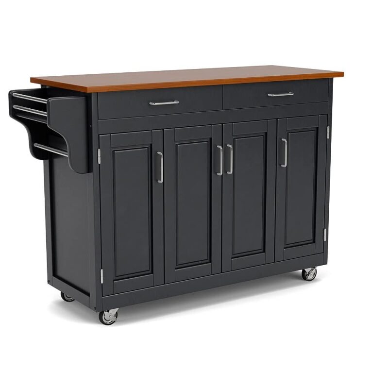 Homestyles Create-A-Cart Black Kitchen Cart - Ultimate Kitchen Organization