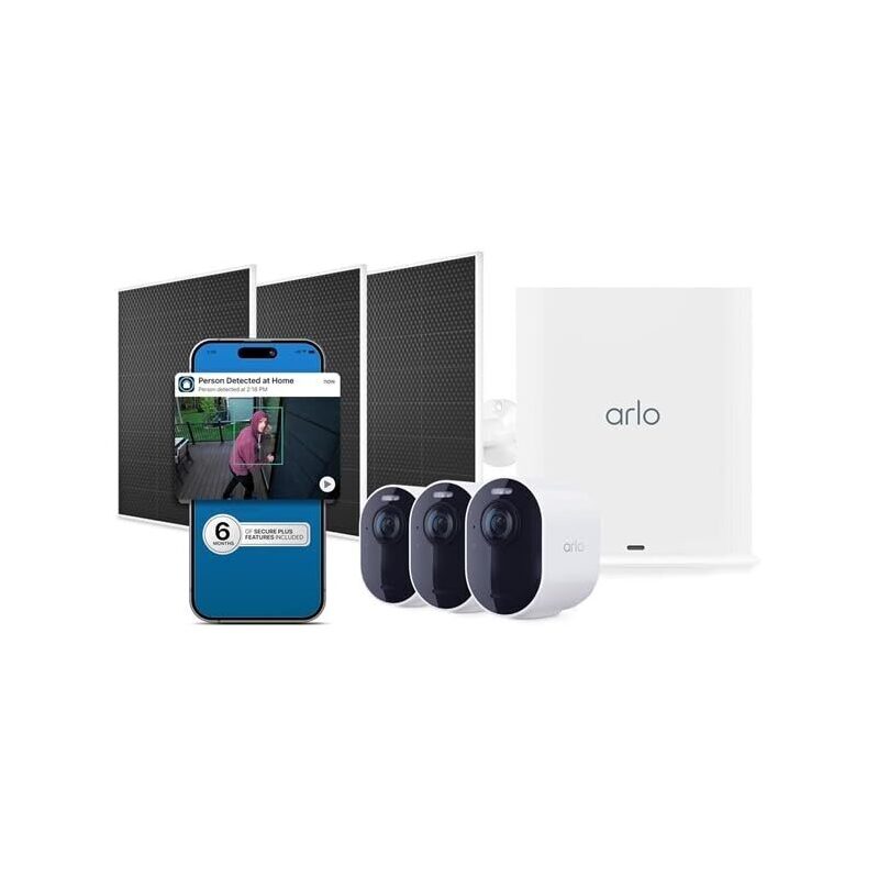 3-Pack Arlo Ultra Security Camera 4K HDR 3rd Gen - Elite Home or Business Security
