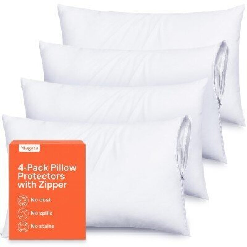 Protect Your Pillows with Niagara Sleep Solution 4-Pack Pillow Protectors