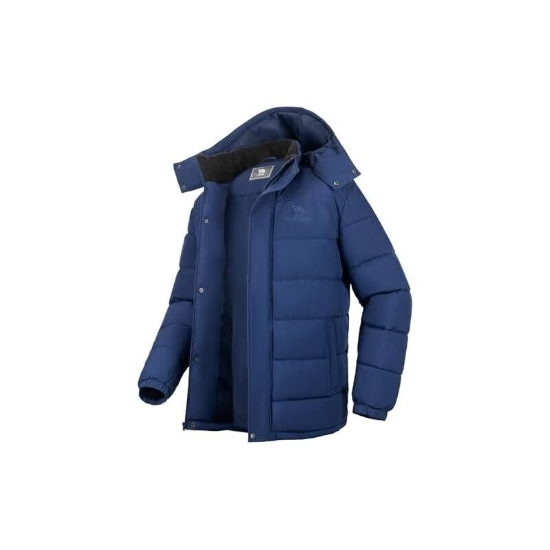 Mens Winter Coats Warm Jacket with Detachable Hood - Ultimate Cold Weather Protection