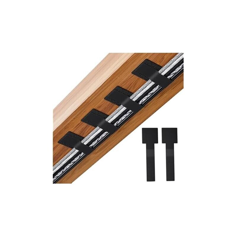 100-Pack Gliship Adhesive Hook and Loop Cable Ties - Ultimate Wire Management Solution