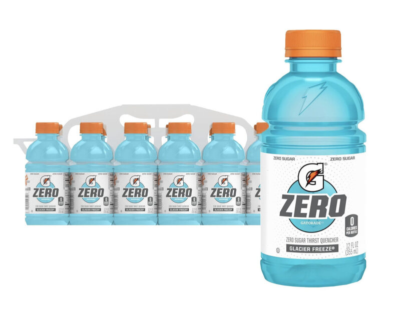 Gatorade Zero Sugar Energy Drink - Glacier Freeze 12 Bottles