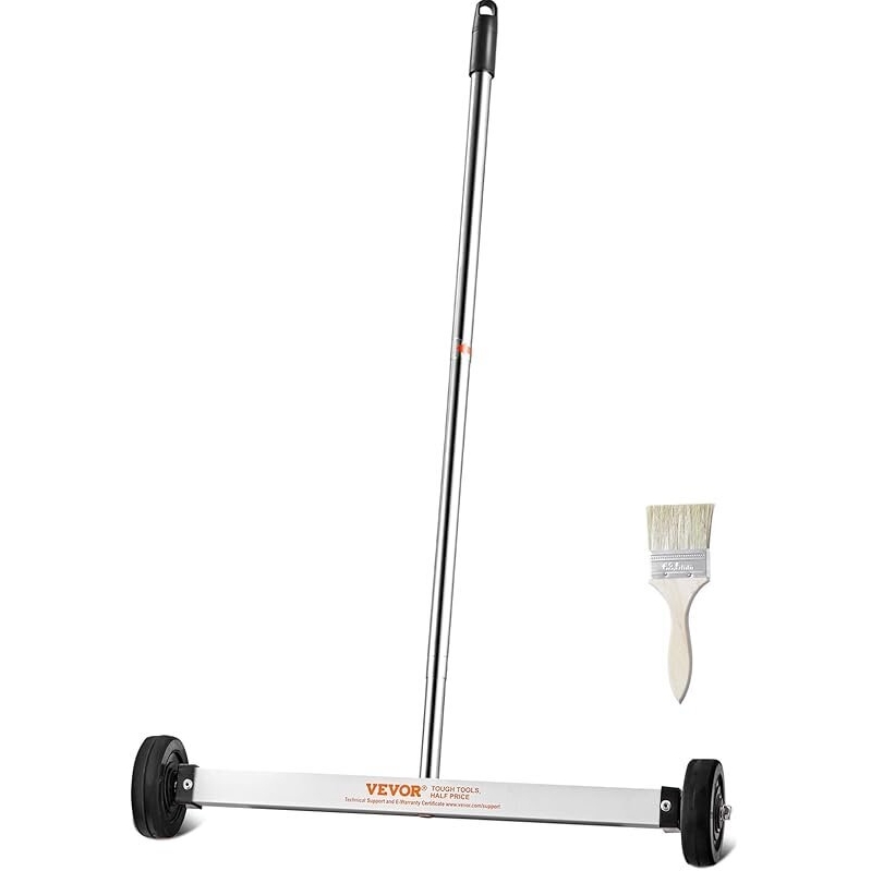 VEVOR Magnetic Pick Up Sweeper 17-inch - Efficient Metal Debris Collector