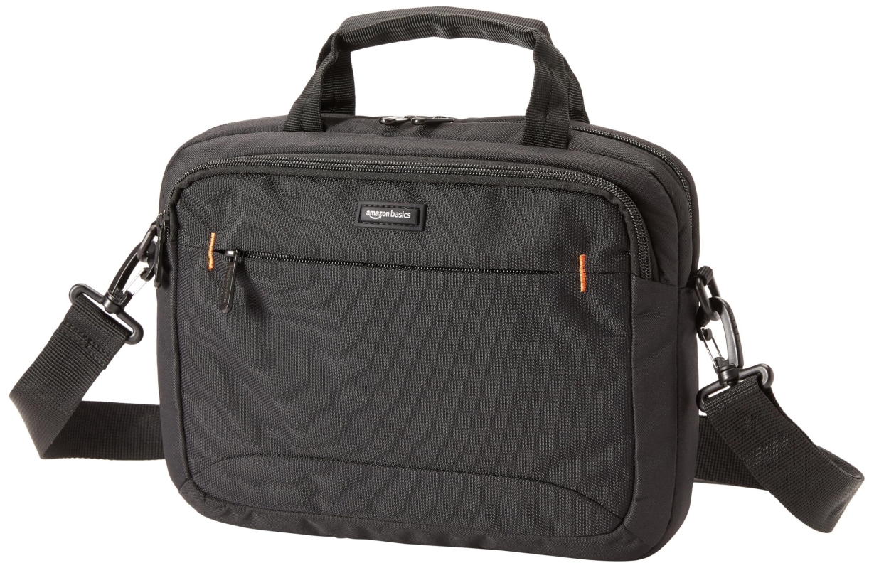 Amazon Basics 11.6-Inch Laptop Tablet Shoulder Bag - Durable, Compact, and Organized