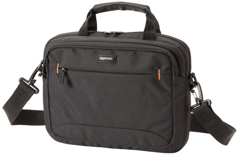 Amazon Basics 11.6-Inch Laptop Tablet Shoulder Bag - Durable, Compact, and Organized
