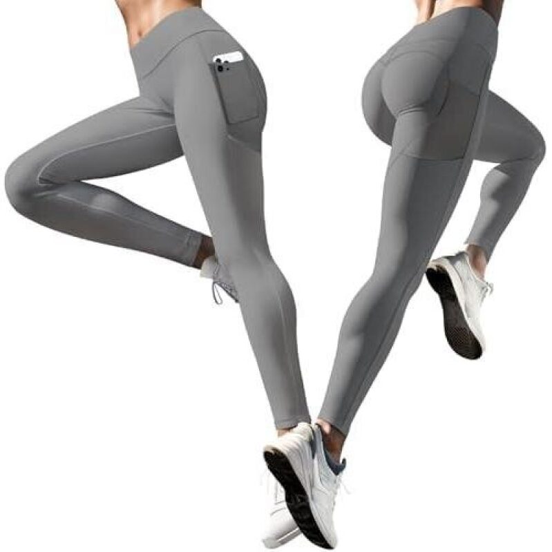 High-Waist Shaping Yoga Leggings with Pockets - 50% Discount