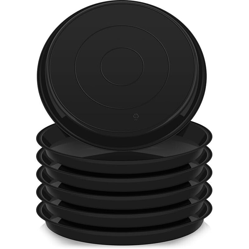6-Pack VUWEZ Plant Saucer Tray - Durable Plastic Pot Saucers for Small Flower Pots