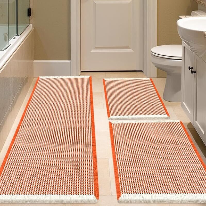 Elevate Your Bathroom with IM HOME Waffle Bath Mat Set