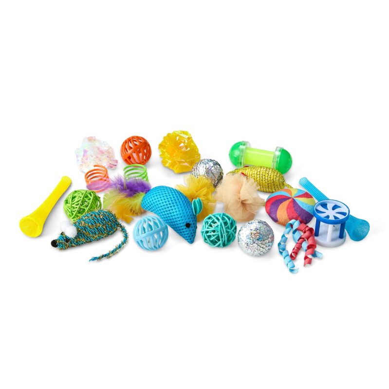 Amazon Basics Cat Toy Set - 20 Piece Variety Pack for Cats