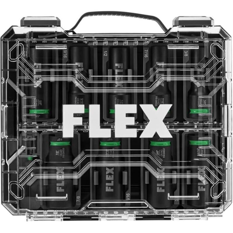 FLEX 10-Piece Thin Wall Deep Well 6-Point Nut Socket Set