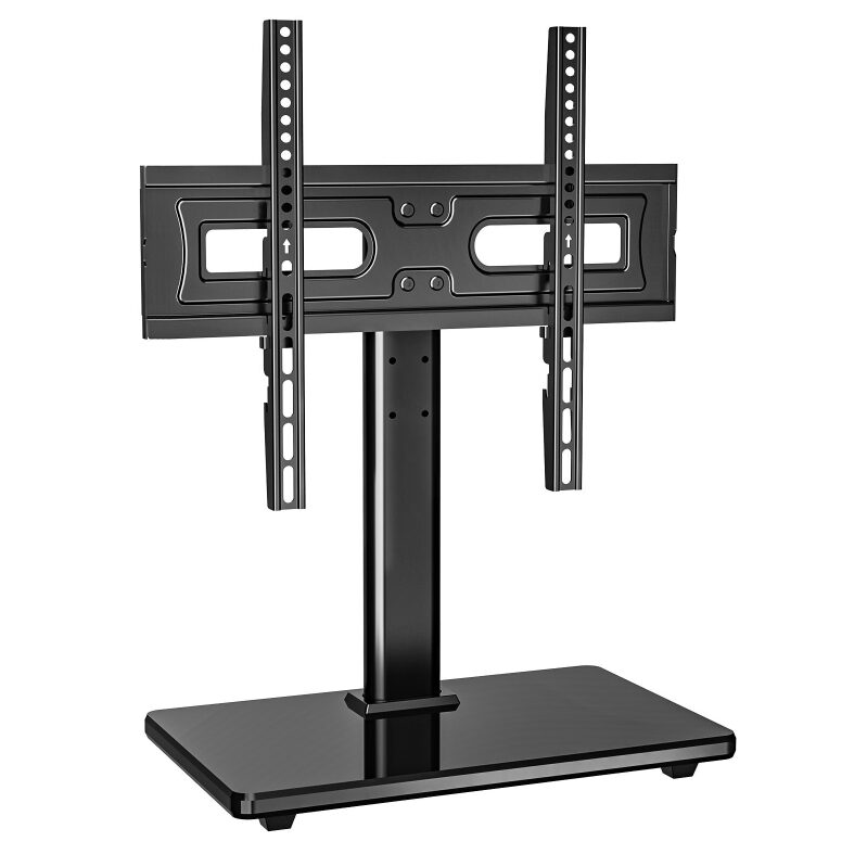 MountFTV Universal Swivel Table Top TV Stand for 32-75 inch TVs