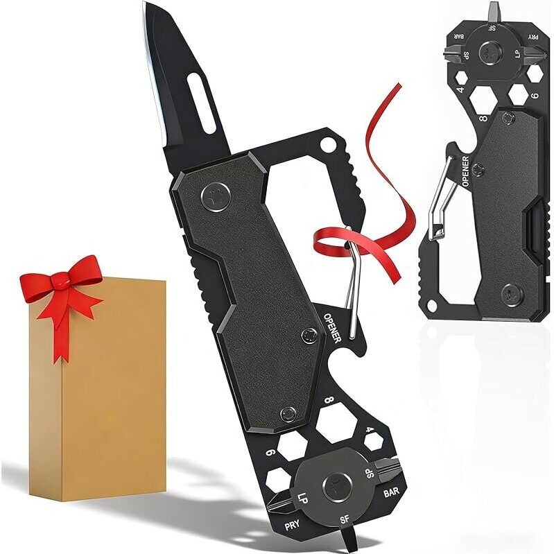 Multifunctional Keychain Pocket Knife with Folding Blade - Ideal for Everyday Carry