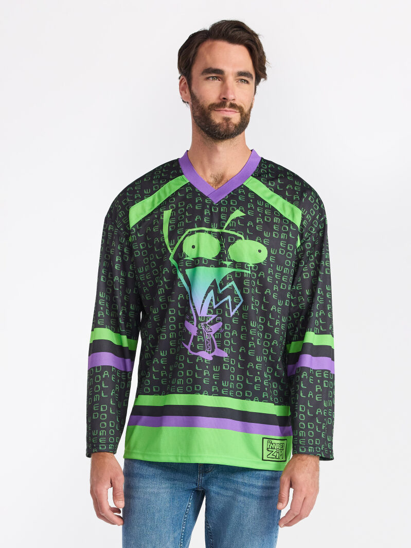 Invader Zim Mens & Big Mens Graphic Hockey Jersey