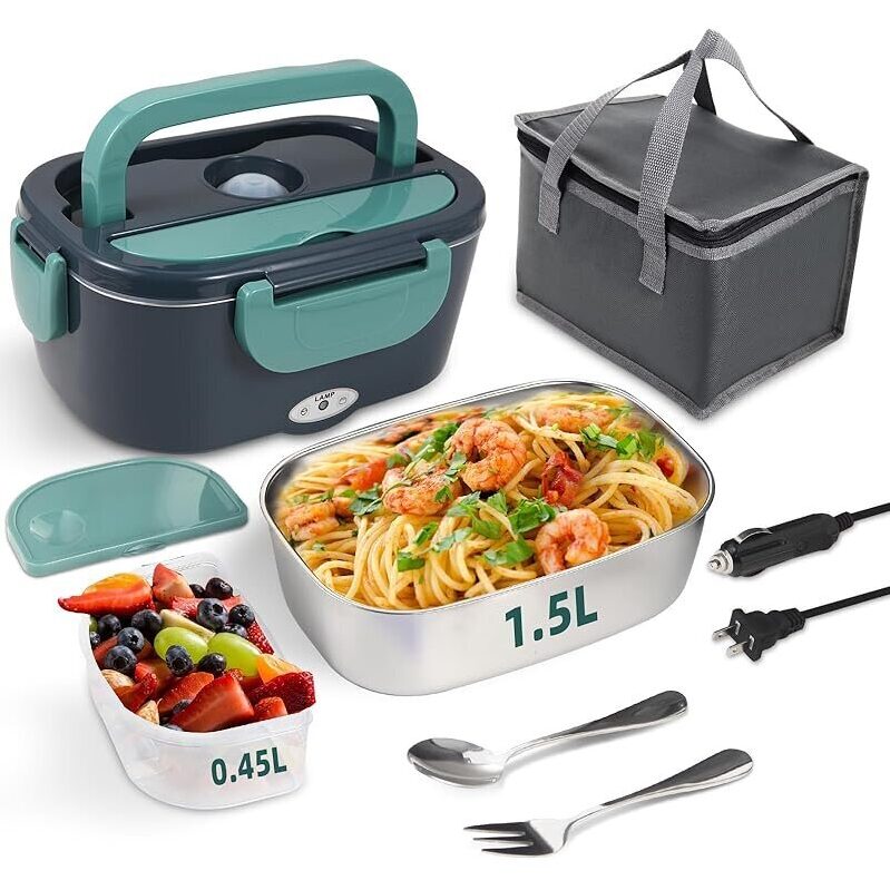 Portable Electric Lunch Box Food Heater - 1.5L Capacity, Universal Voltage