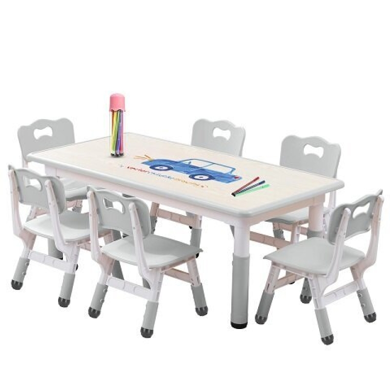 HAPPYMATY Adjustable Kids' Desk and Chair Set - 7 Pieces, Only $125.99, Free Shipping!